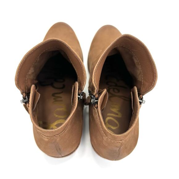 Sam Edelman Packer Women Tan Ankle Boot Sz 8 Soft Leather Low Cuban Heel Bootie - Picture 9 of 16